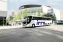 Irro Bus parking in front of Mercedes Benz arena in Berlin